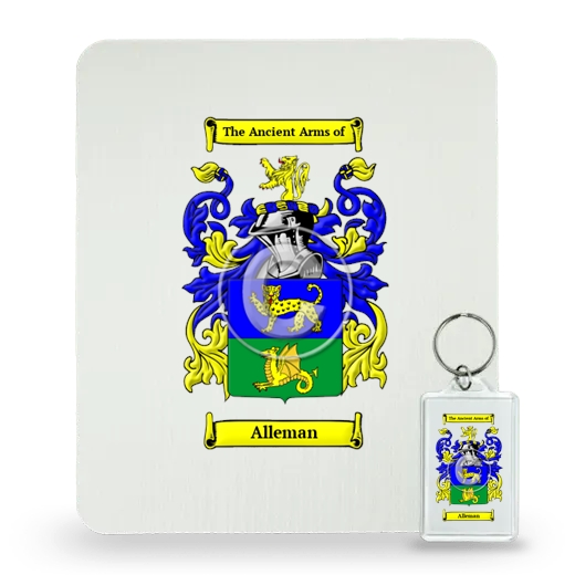 Alleman Mouse Pad and Keychain Combo Package