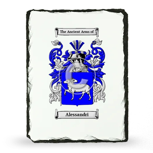 Alessandri Coat of Arms Slate