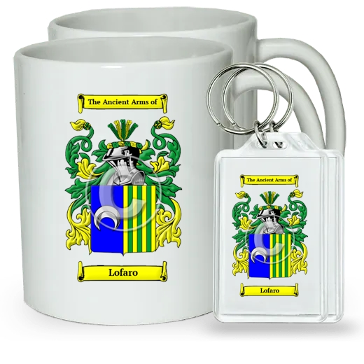 Lofaro Pair of Coffee Mugs and Pair of Keychains