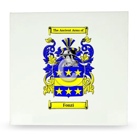 Fonzi Large Ceramic Tile with Coat of Arms