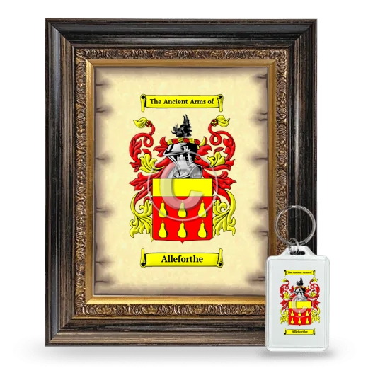 Alleforthe Framed Coat of Arms and Keychain - Heirloom