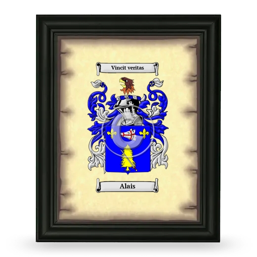 Alais Coat of Arms Framed - Black