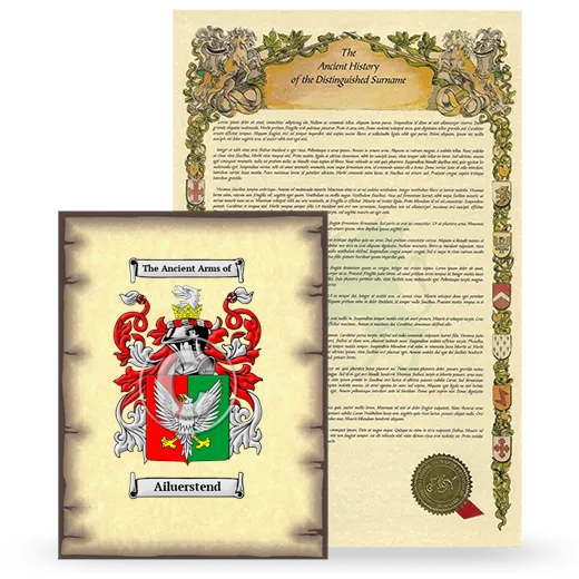 Ailuerstend Coat of Arms and Surname History Package