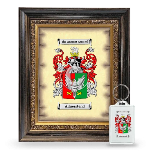 Ailuerstend Framed Coat of Arms and Keychain - Heirloom