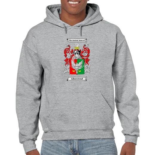 Ailuerstend Grey Unisex Coat of Arms Hooded Sweatshirt