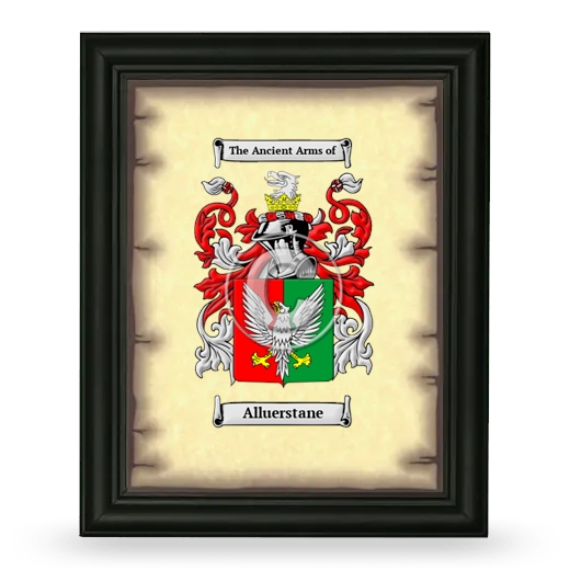 Alluerstane Coat of Arms Framed - Black