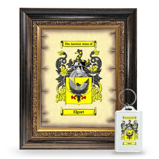 Elgort Framed Coat of Arms and Keychain - Heirloom