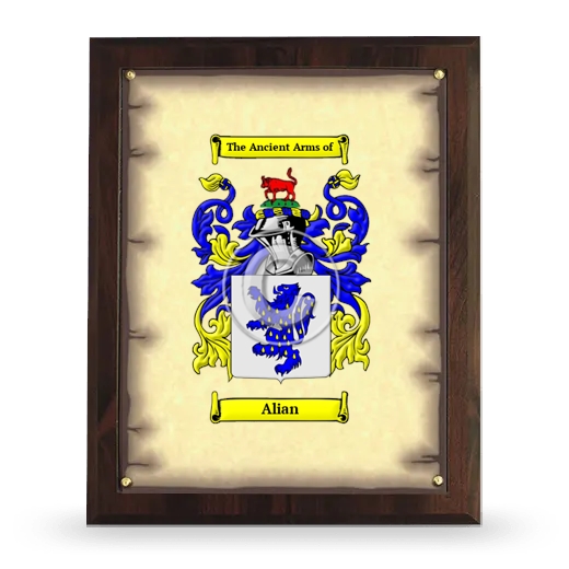 Alian Coat of Arms Plaque