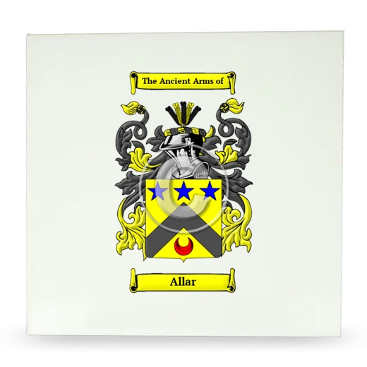 Allar Large Ceramic Tile with Coat of Arms