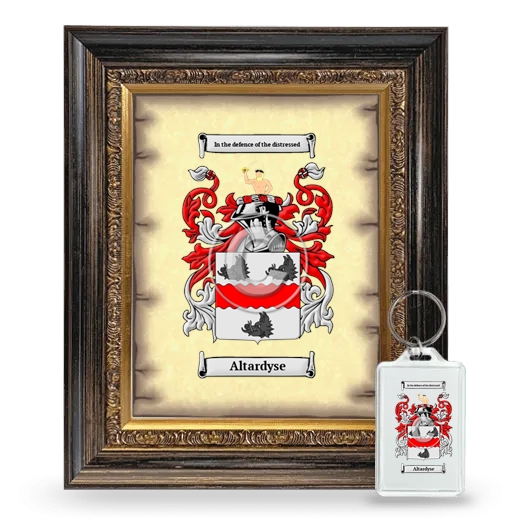 Altardyse Framed Coat of Arms and Keychain - Heirloom