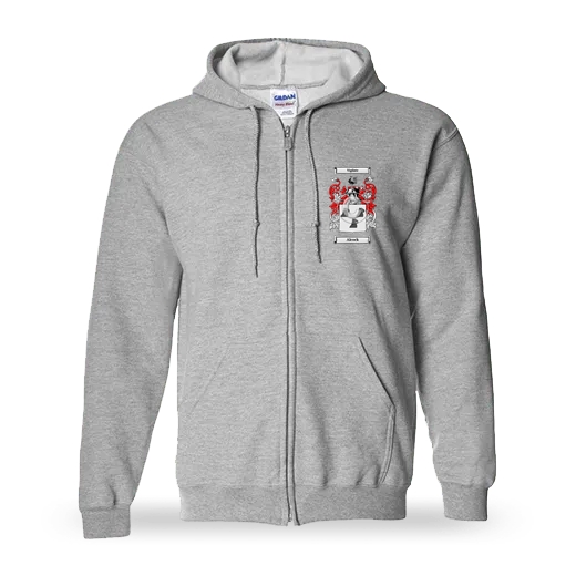 Alcock Unisex Coat of Arms Zip Sweatshirt