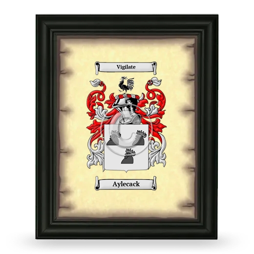 Aylecack Coat of Arms Framed - Black