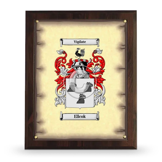 Ellcok Coat of Arms Plaque