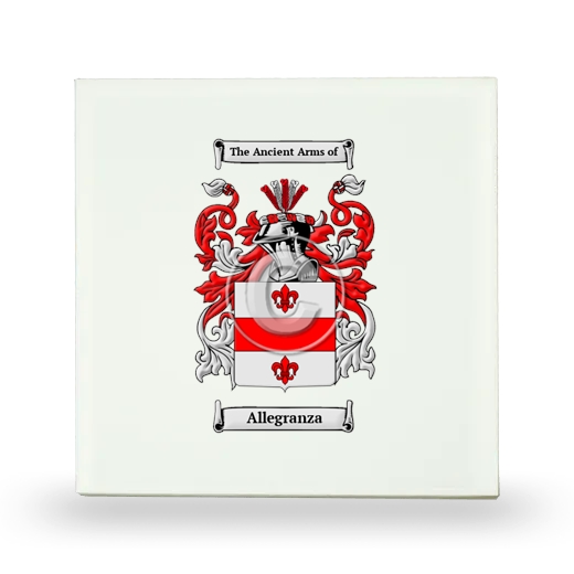 Allegranza Small Ceramic Tile with Coat of Arms