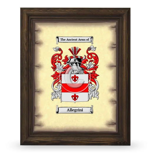 Allegrini Coat of Arms Framed - Brown