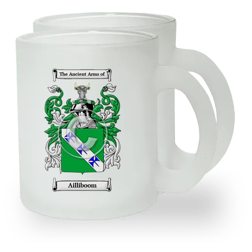 Ailliboom Pair of Frosted Glass Mugs