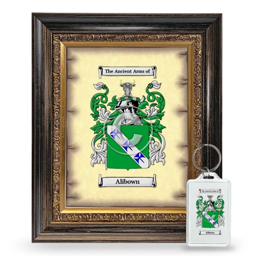 Alibown Framed Coat of Arms and Keychain - Heirloom