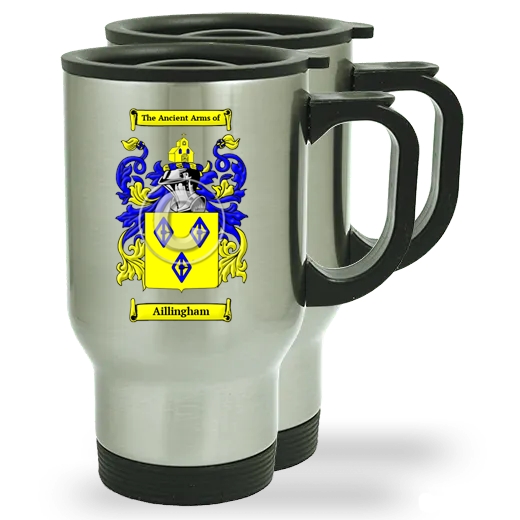 Aillingham Pair of Steel Travel Mugs