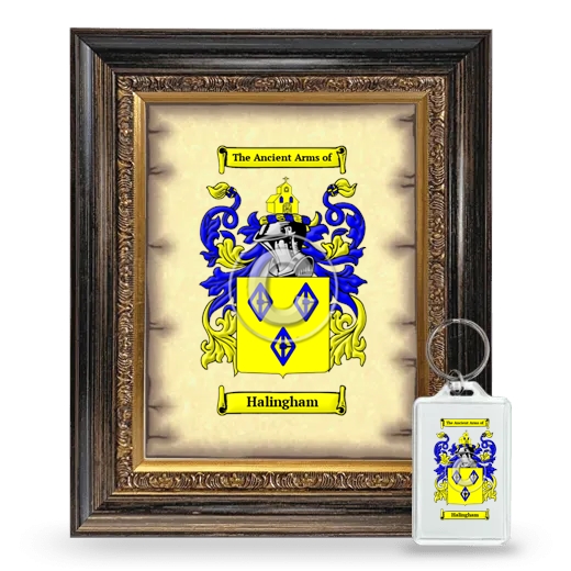 Halingham Framed Coat of Arms and Keychain - Heirloom