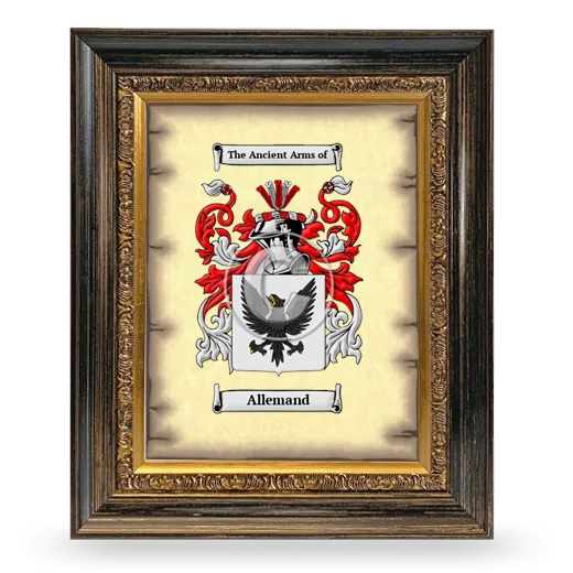 Allemand Coat of Arms Framed - Heirloom