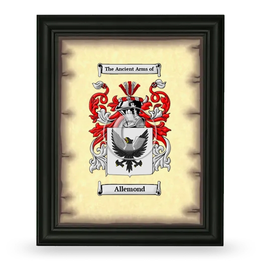 Allemond Coat of Arms Framed - Black