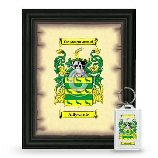 Aillywarde Framed Coat of Arms and Keychain - Black