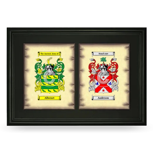 Double Coat of Arms Framed - Black