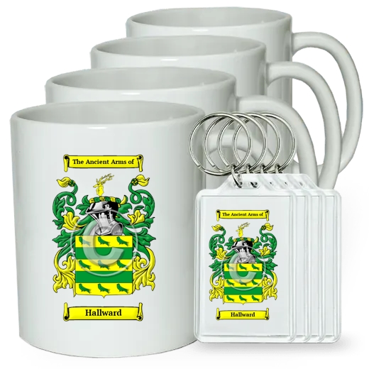 Hallward Set of 4 Coffee Mugs and Keychains