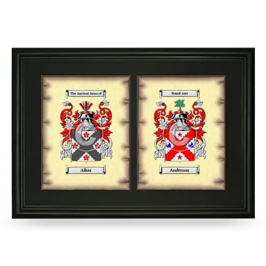 Double Coat of Arms Framed - Black