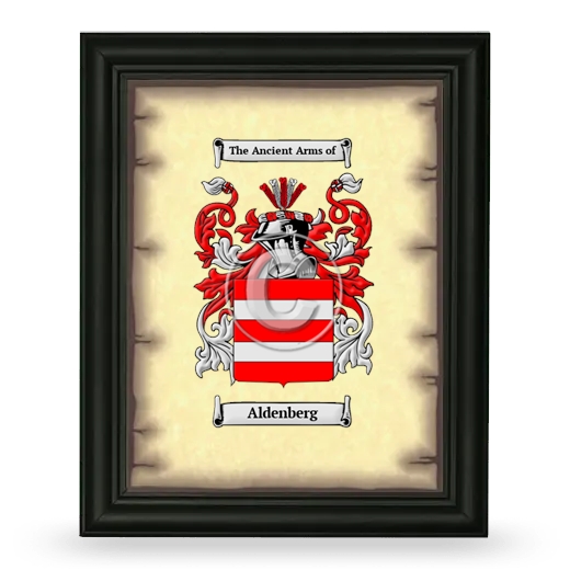 Aldenberg Coat of Arms Framed - Black