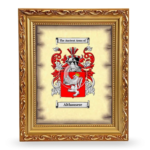 Althausere Coat of Arms Framed - Gold