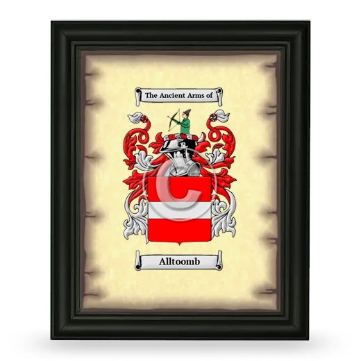 Alltoomb Coat of Arms Framed - Black