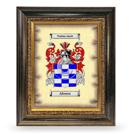 Alverez Coat of Arms Framed - Heirloom