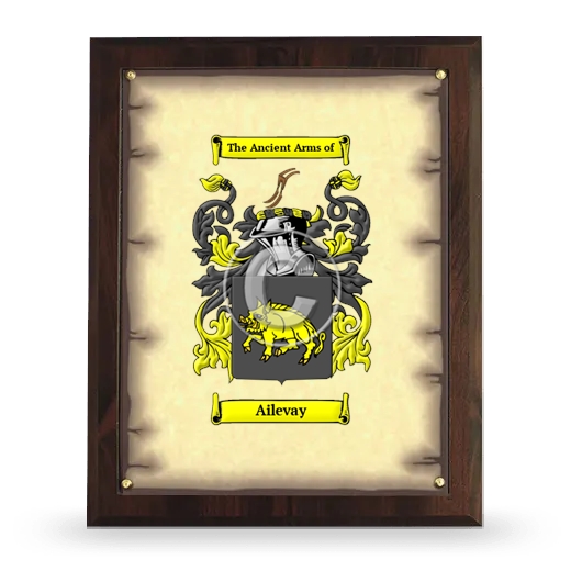 Ailevay Coat of Arms Plaque