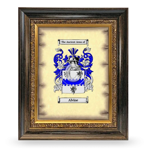 Alvine Coat of Arms Framed - Heirloom