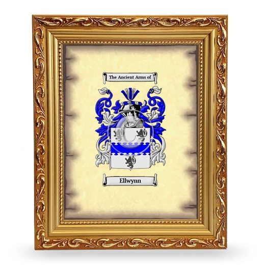 Ellwynn Coat of Arms Framed - Gold