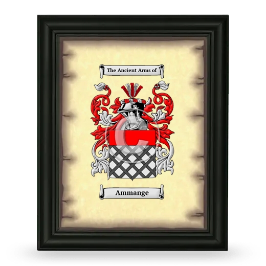 Ammange Coat of Arms Framed - Black