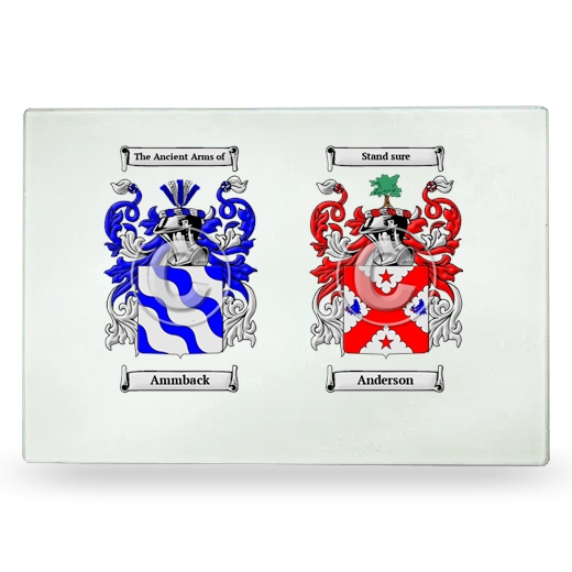 Double Coat of Arms Glass Cutting Board