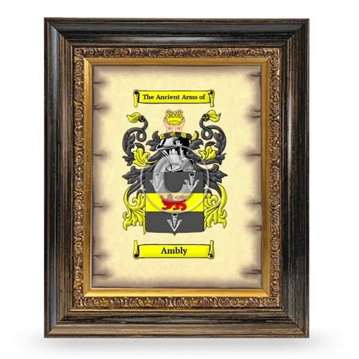 Ambly Coat of Arms Framed - Heirloom