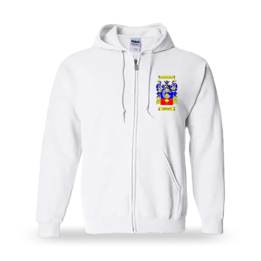 Ambrogetti Unisex Coat of Arms Zip Sweatshirt - White