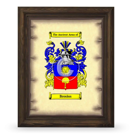 Brosius Coat of Arms Framed - Brown