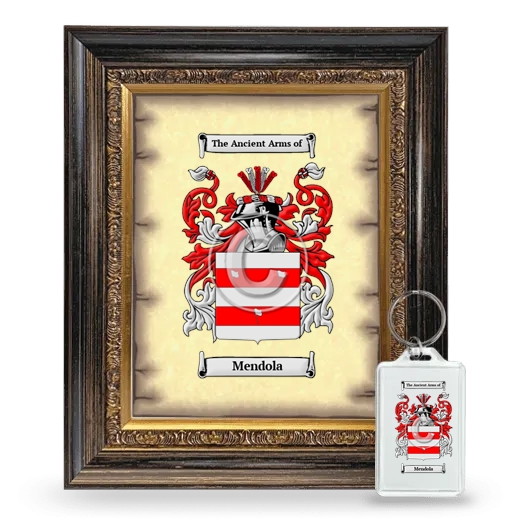 Mendola Framed Coat of Arms and Keychain - Heirloom