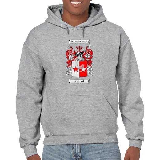 Amstaal Grey Unisex Coat of Arms Hooded Sweatshirt