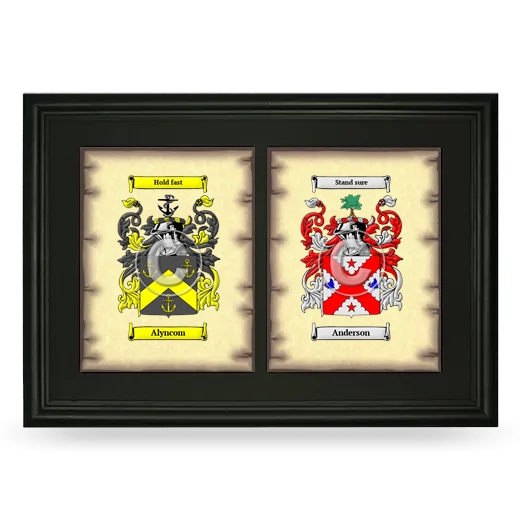 Double Coat of Arms Framed - Black