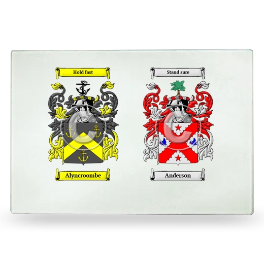 Double Coat of Arms Glass Cutting Board