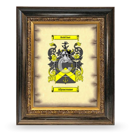 Alyncrume Coat of Arms Framed - Heirloom