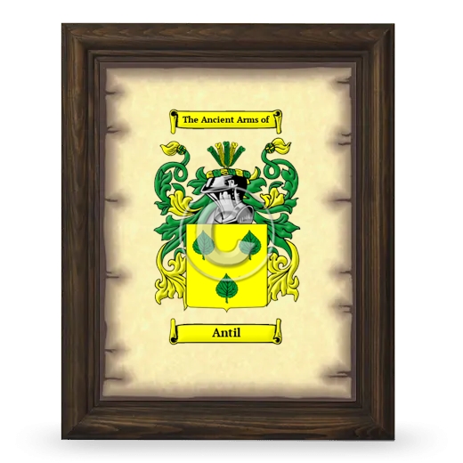 Antil Coat of Arms Framed - Brown