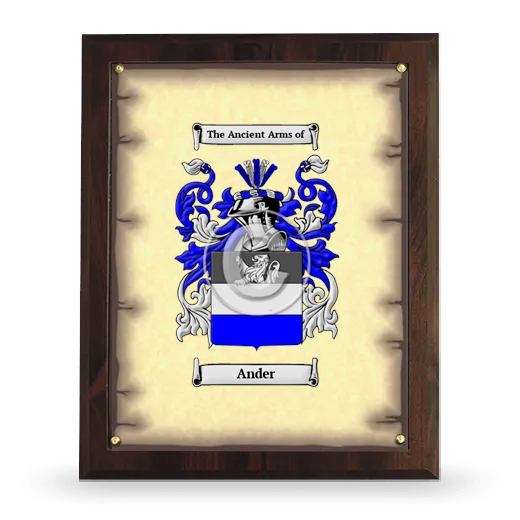 Ander Coat of Arms Plaque