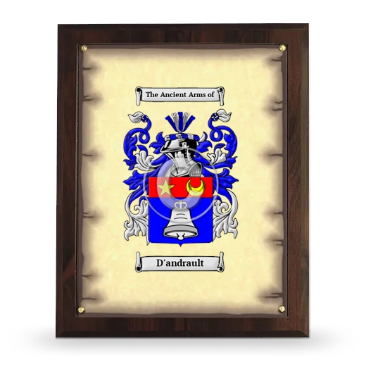 D'andrault Coat of Arms Plaque