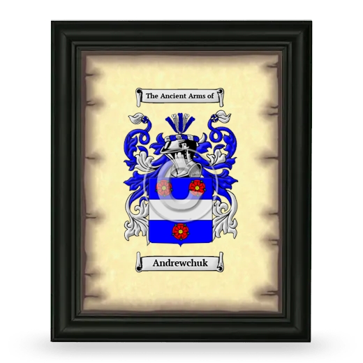 Andrewchuk Coat of Arms Framed - Black